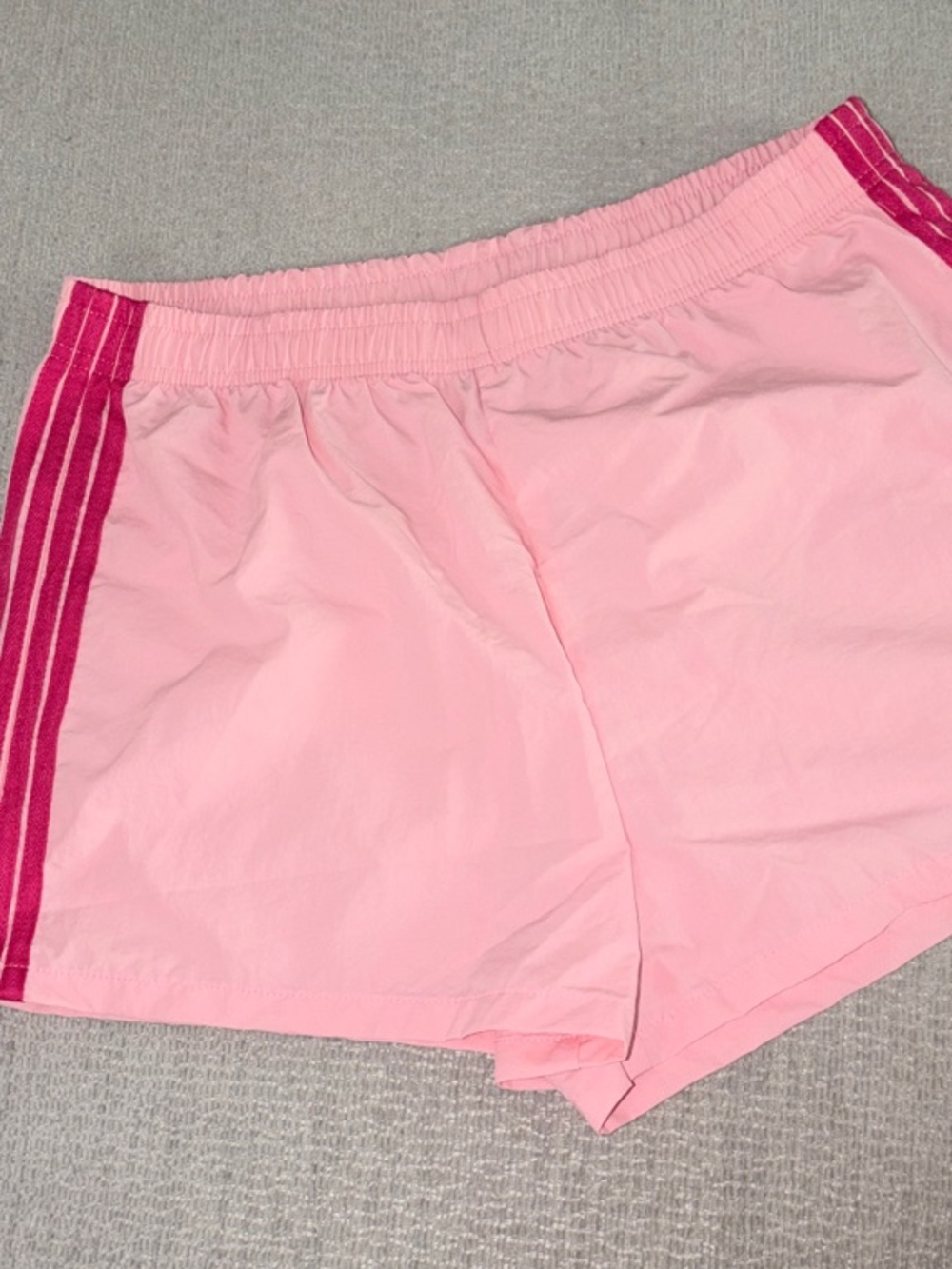 SHEIN Pink Athletic Shorts with Hot Pink Side Stripes